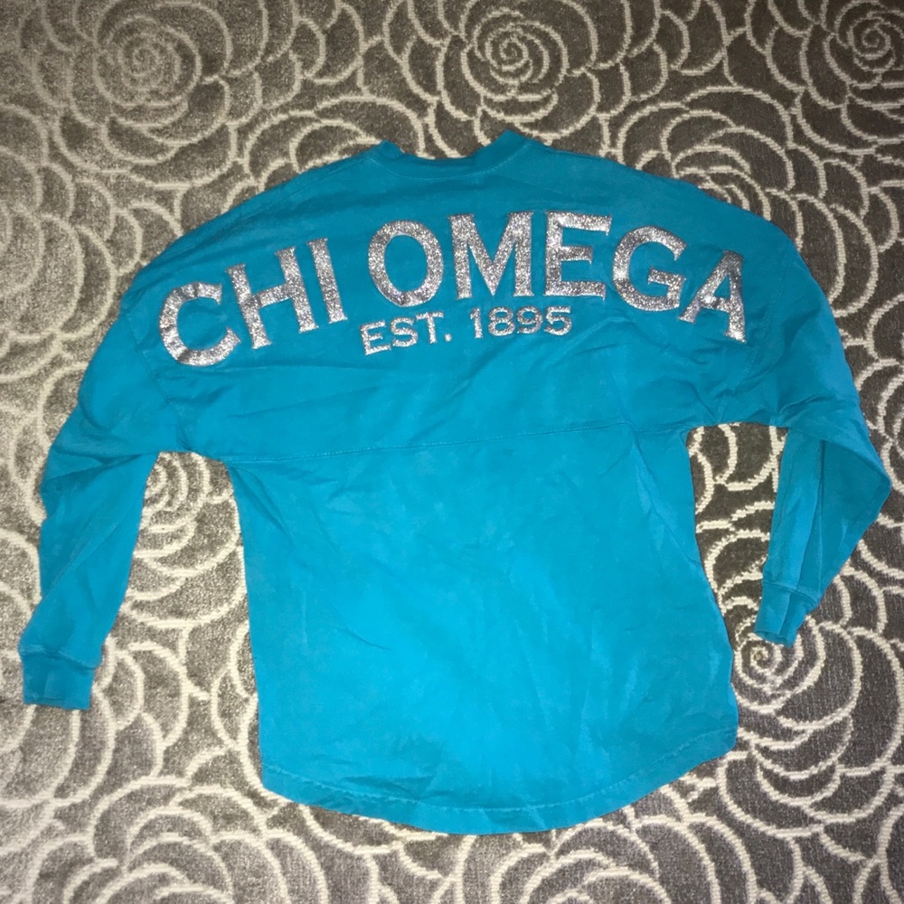 Chi Omega Blue Sparkle Spirit Jersey